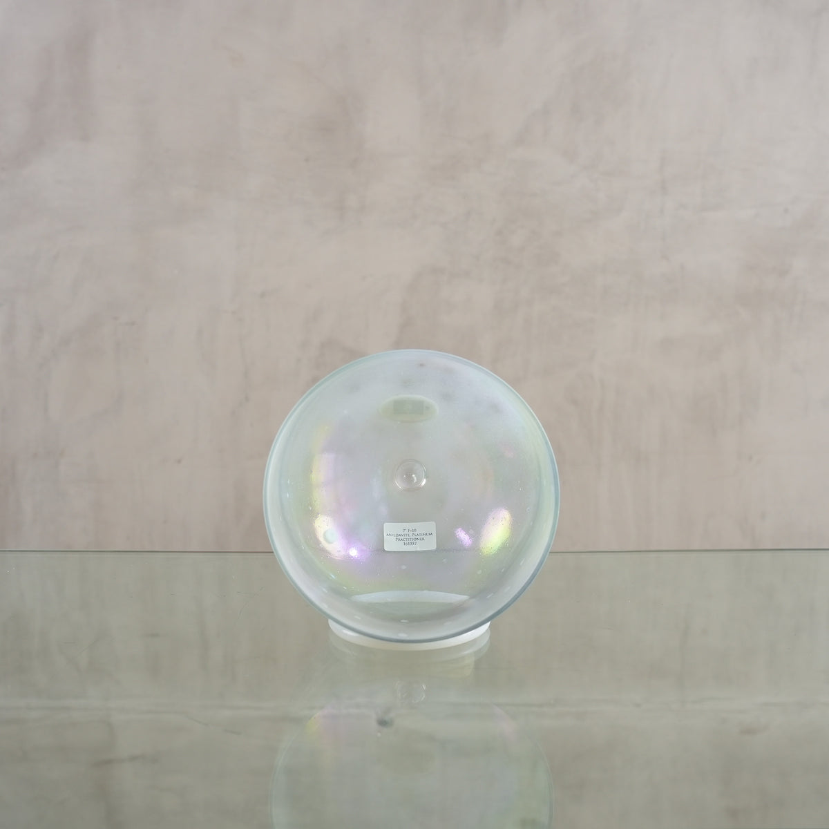 Crystal singing bowl 161557, facing view