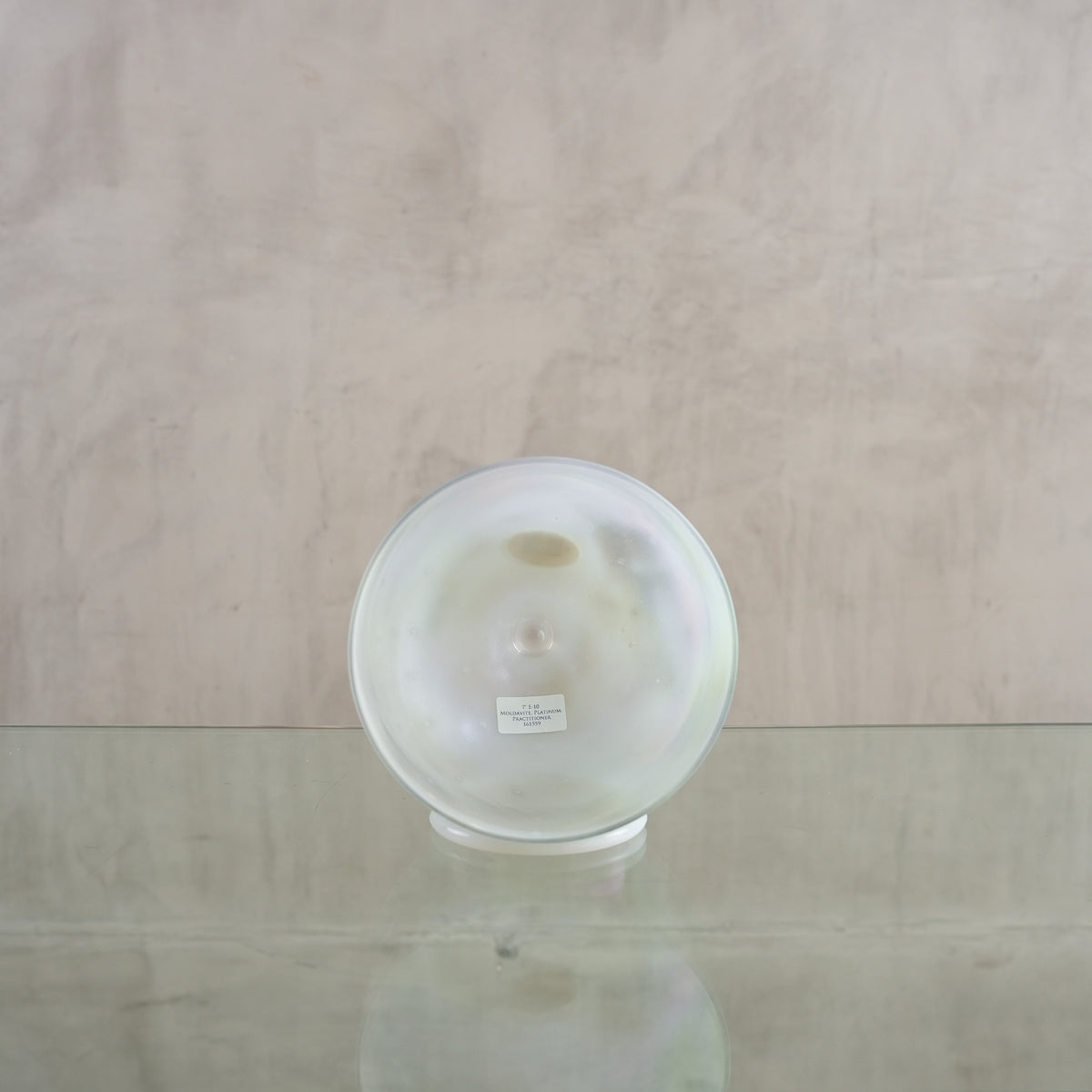 Crystal singing bowl 161559, facing view