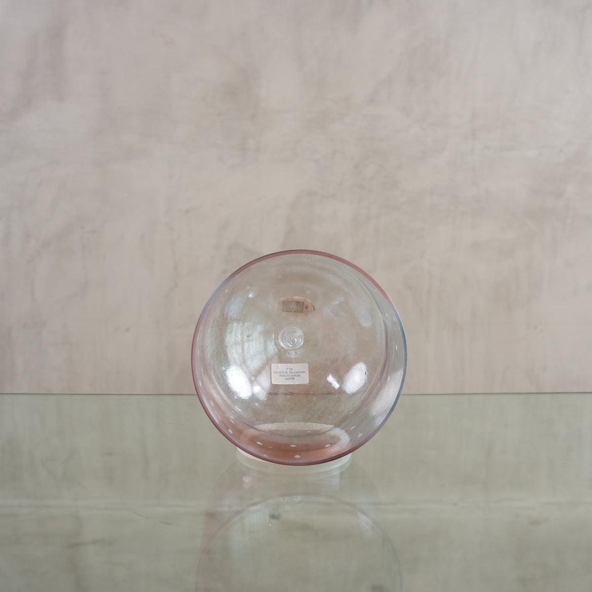 Crystal singing bowl 162598, facing view