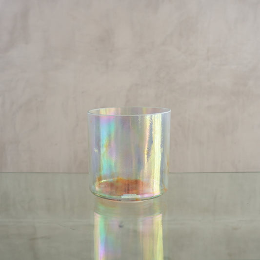 Crystal singing bowl 163697, upright view