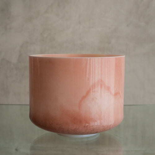 Crystal Tones Alchemy Bowl 9 in B-20 Sunstone, Lemon Angel Gold Inside - 152810