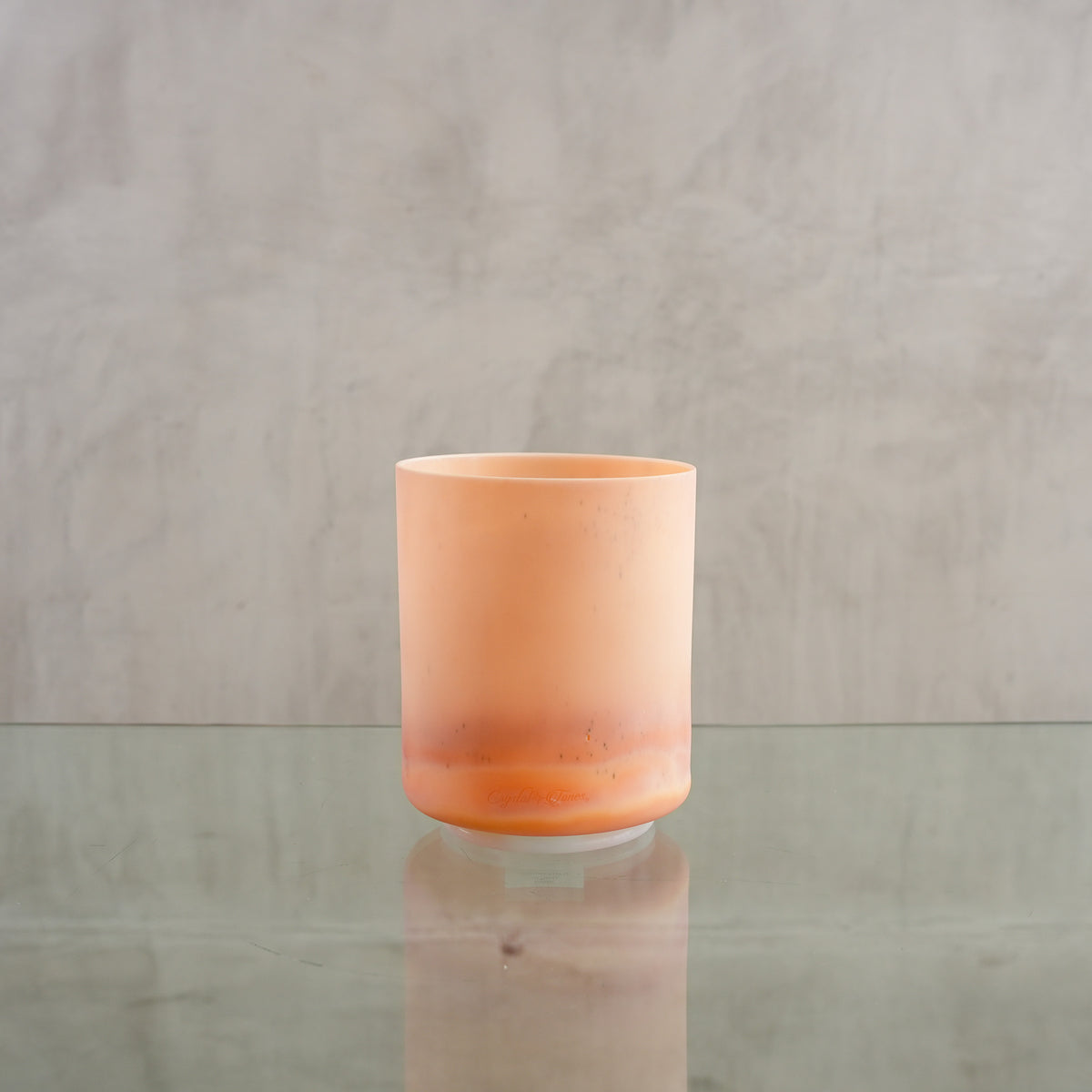 Crystal singing bowl 200069, upright view