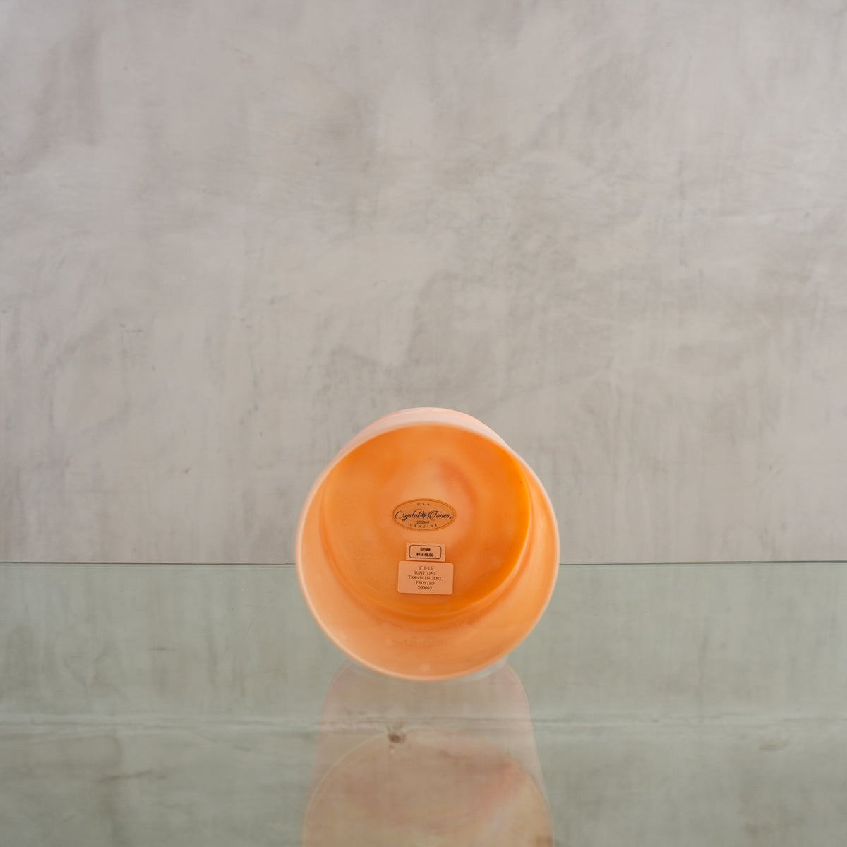 Crystal singing bowl 200069, facing view