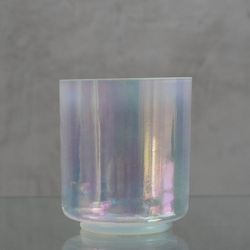 Crystal Tones Alchemy Bowl 6 in G+5 Platinum, Frosted Rim Inside 155768