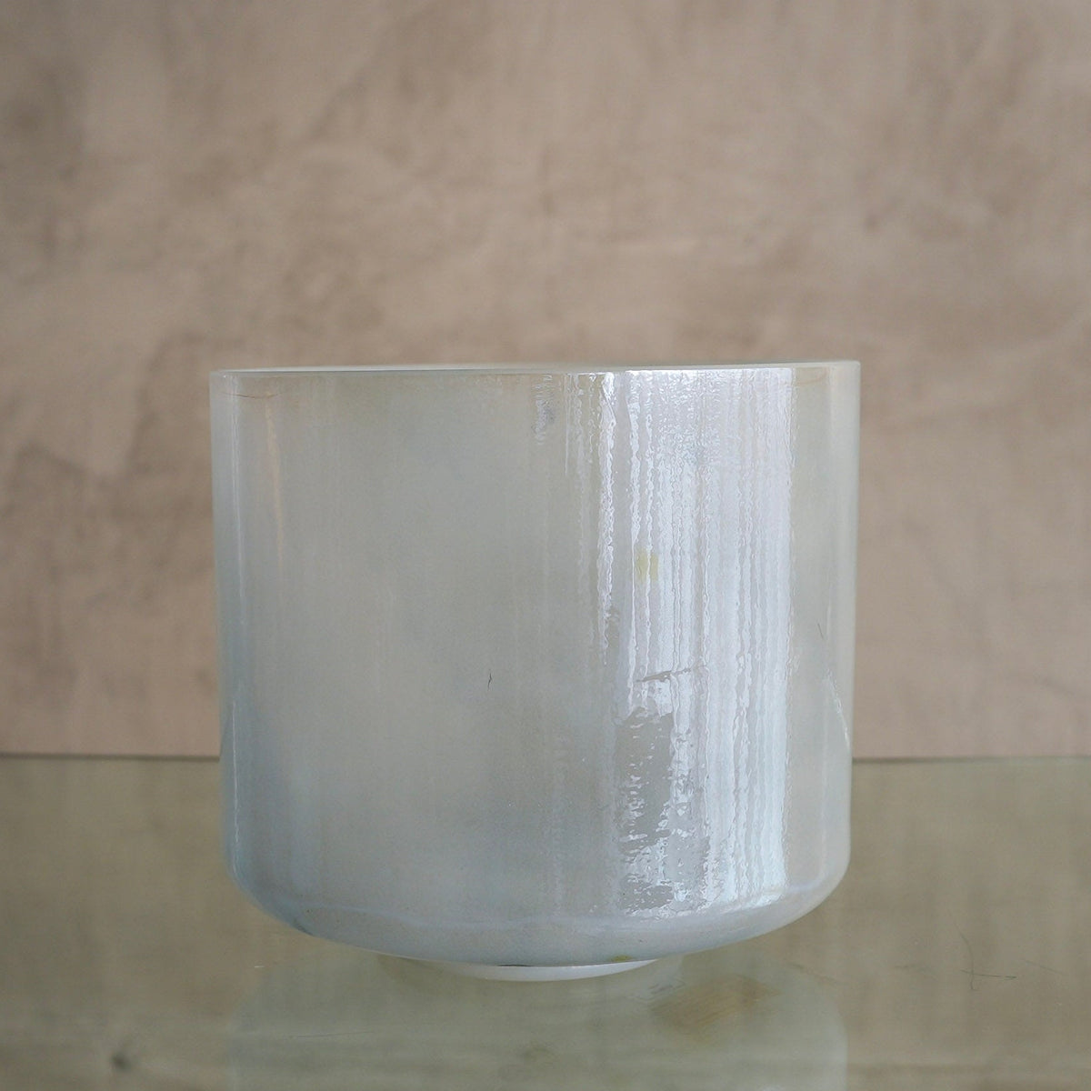 9 in B-35 Citrine, Kyanite, White Light Aura Gold, Frosted inside Bowl - 120176