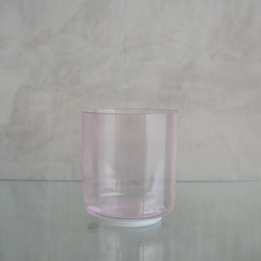 6 in GO Tesseract Salt, Pink Aura Gold Bowl - 131762 - OSO Sound Healing