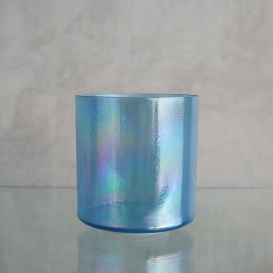 7 in E+20 Indigo, white light aura gold, Platinum Inside Bowl - 118463 - OSO Sound Healing