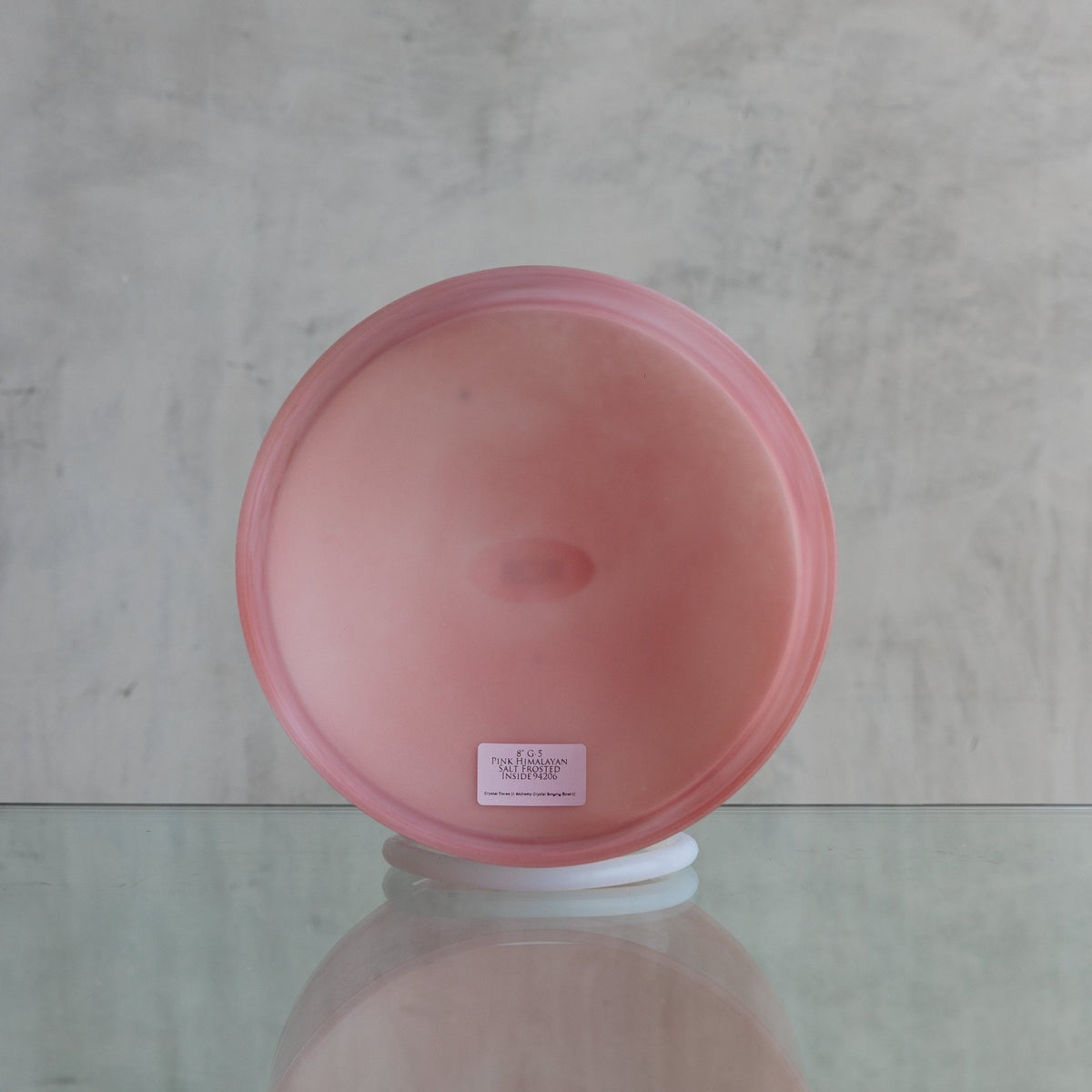 8 in G - 5 Pink Himalayan Salt Frosted Inside 94206 - OSO Sound Healing