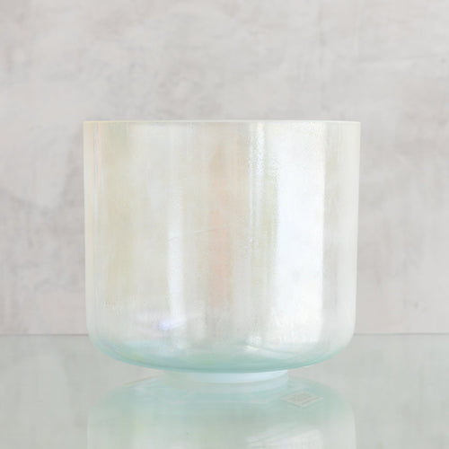 9 in A+10 Tesseract Salt Lemon Aura Gold Aqua Aura Gold Base 113990 - OSO Sound Healing