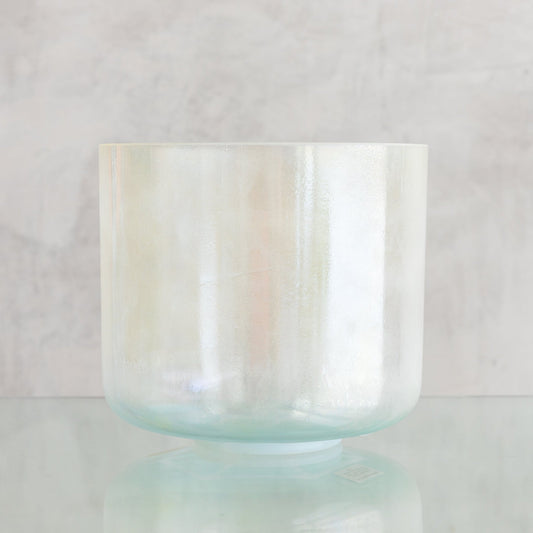 9 in A+10 Tesseract Salt Lemon Aura Gold Aqua Aura Gold Base 113990 - OSO Sound Healing