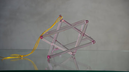 9 in F - 10 Pink Aura Gold double pyramid 126180 - OSO Sound Healing