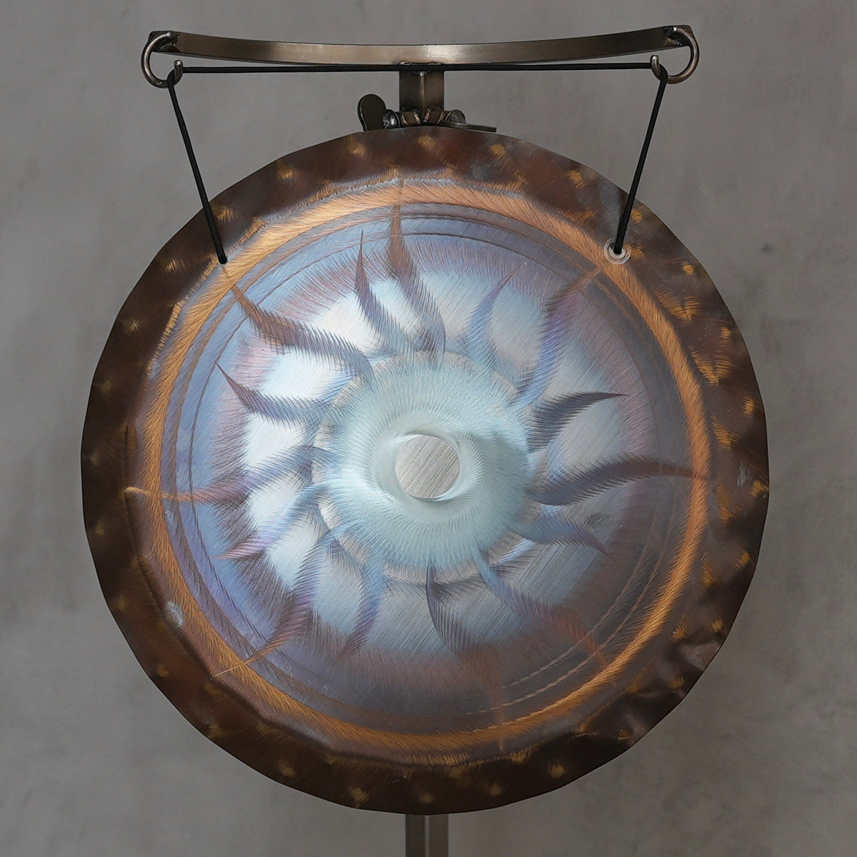 Grotta Sonora 15 in Nickel Silver Handheld Gong F+35 178Hz | 150016