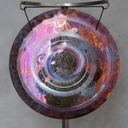 Grotta Sonora 15 in Titanium Handheld Gong F#-35 181Hz | 150013