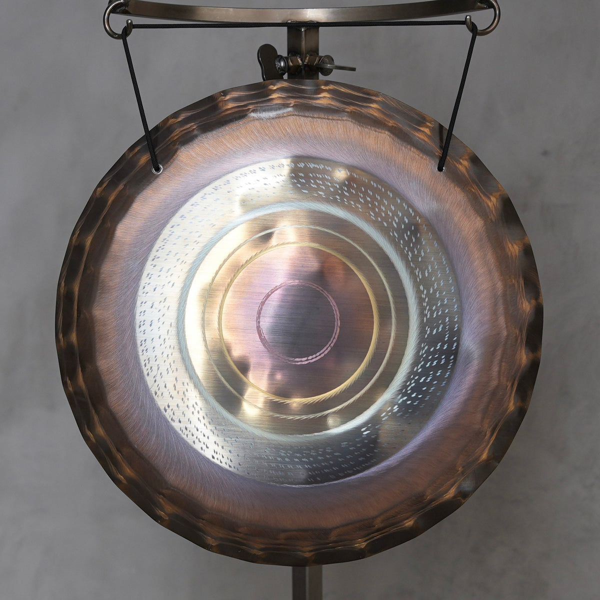 Grotta Sonora 15 in Nickel Silver Handheld Gong E+25 157Hz | 150012