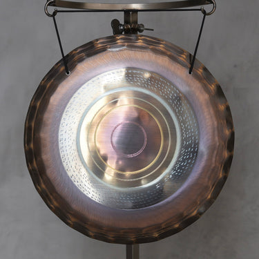 Grotta Sonora 15″ Nickel Silver Handheld Gong E+25 157Hz | 150012