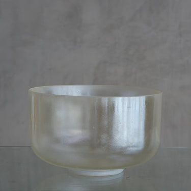 Crystal Tones Alchemy Bowl 12" G-40 Lemon Aura Gold, Frosted Rim Inside | 149266