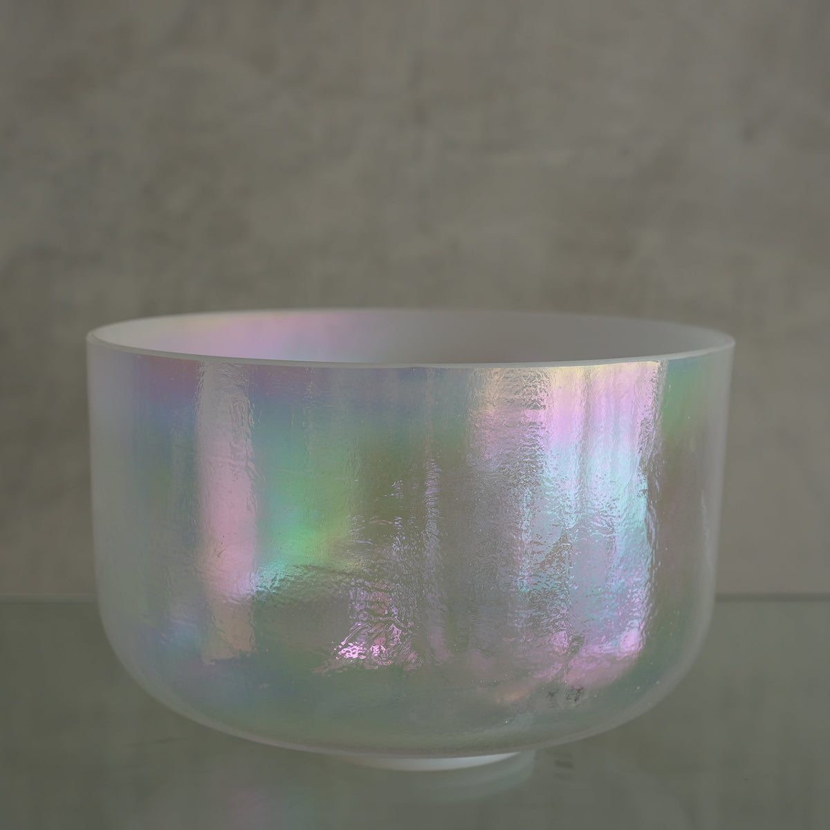 Crystal Tones Alchemy Bowl- 12 in GO Platinum Frosted Rim Inside 146602