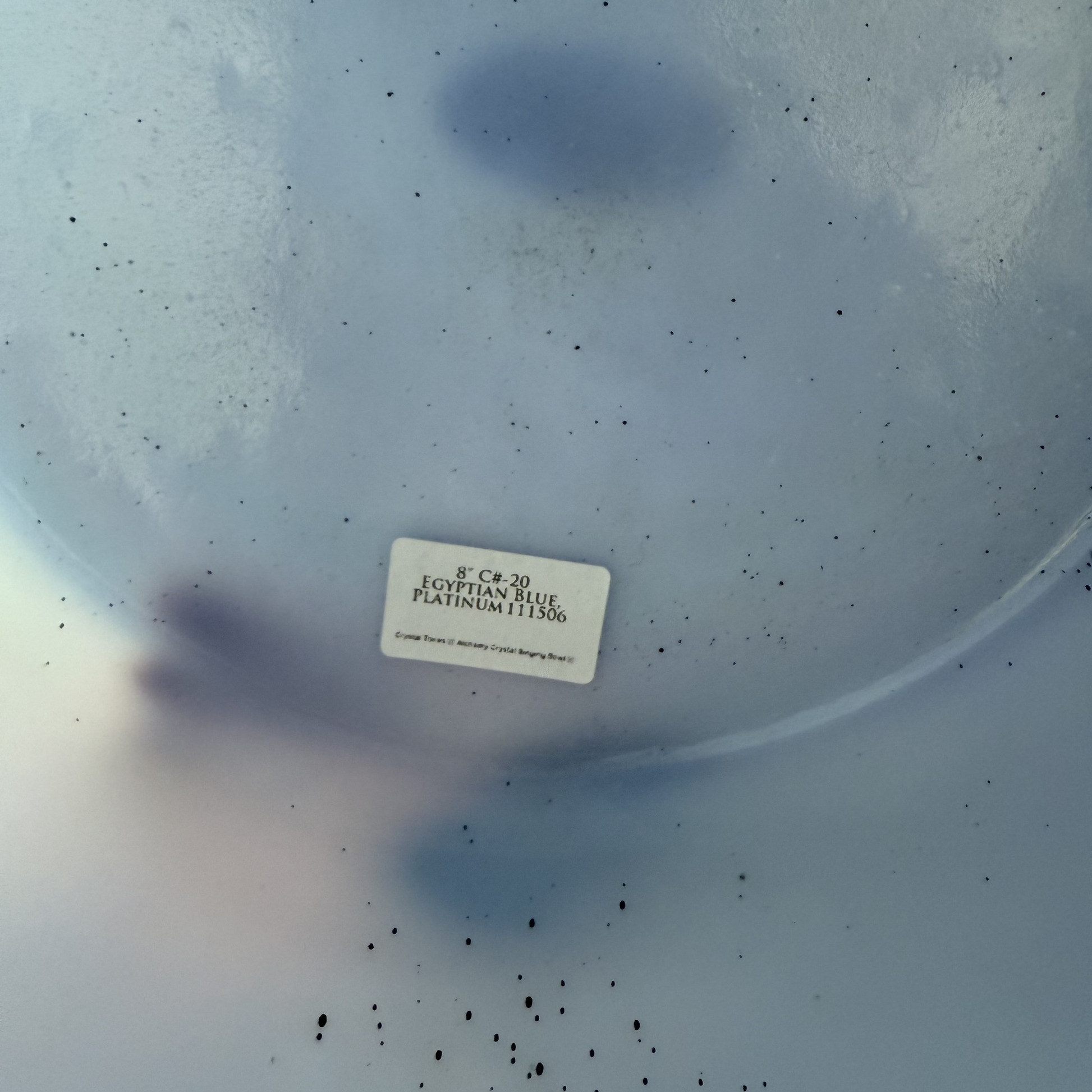 8 in C# Egyptian Blue, Platinum Bowl 111506