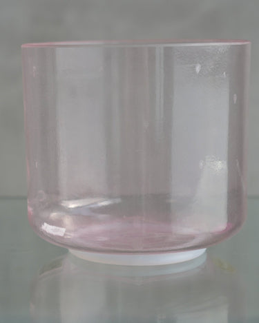 Crystal Tones 8" C# - 5 Tesseract Salt, Pink Aura Gold Bowl - The Sound Healing Studio