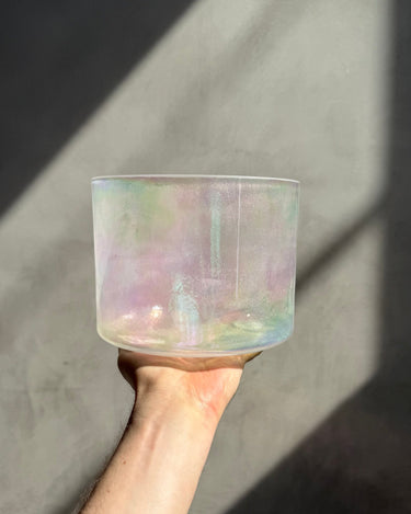 Crystal Tones Alchemy Bowl 8" D#+35 Great Salt Lake Salt, Platinum 99433 - The Sound Healing Studio