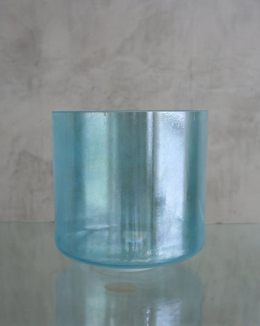 Crystal Tones Alchemy Bowl 9'' B+40 Tesseract Salt, Aqua Aura Gold Bowl - 115662 - The Sound Healing Studio