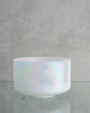 Crystal Tones Alchemy Bowl 9" E0 Great Salt Lake Salt, Platinum - 143233 - The Sound Healing Studio