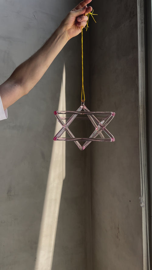 Crystal Tones 9 in F-10 Pink Aura Gold double pyramid 126180