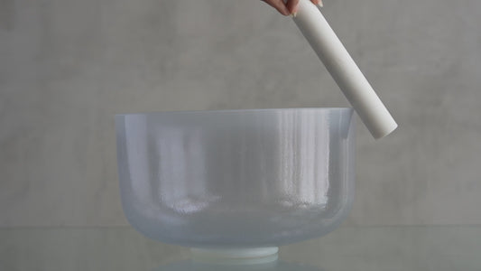Crystal Tones Alchemy Bowl 12 in F+15 Androgynous Indium, Frosted Rim Inside - 147310 sound demo