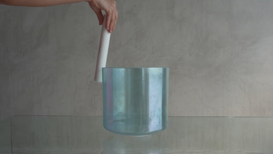 Crystal Tones Alchemy Bowl 9 in B+40 Tesseract Salt, Aqua Aura Gold Bowl | 115662 sound demo