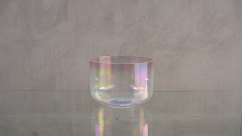 Crystal Tones Alchemy Bowl 10 in C+10 Platinum, Pink Aura Gold Rim | 161483 sound demo