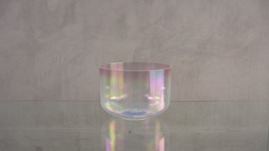 Crystal Tones Alchemy Bowl 10 in C+10 Platinum, Pink Aura Gold Rim | 161483 sound demo