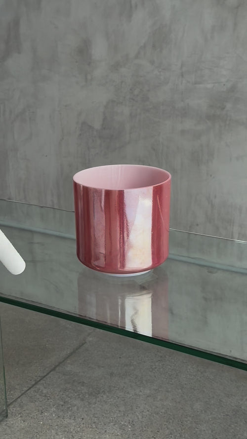 Crystal Tones 8 in D#-35 Rose Quartz, Palladium Bowl