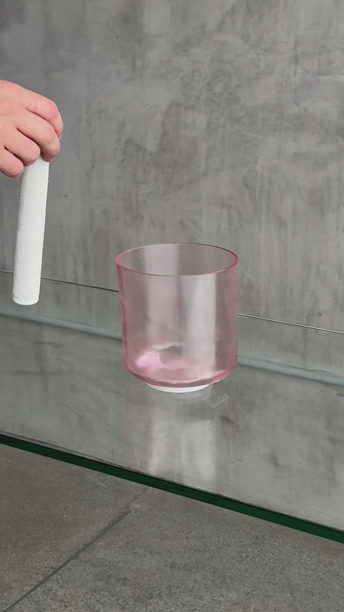 Crystal Tones 6 in C#-45 Tesseract Salt, Pink Aura Gold Chime Bowl
