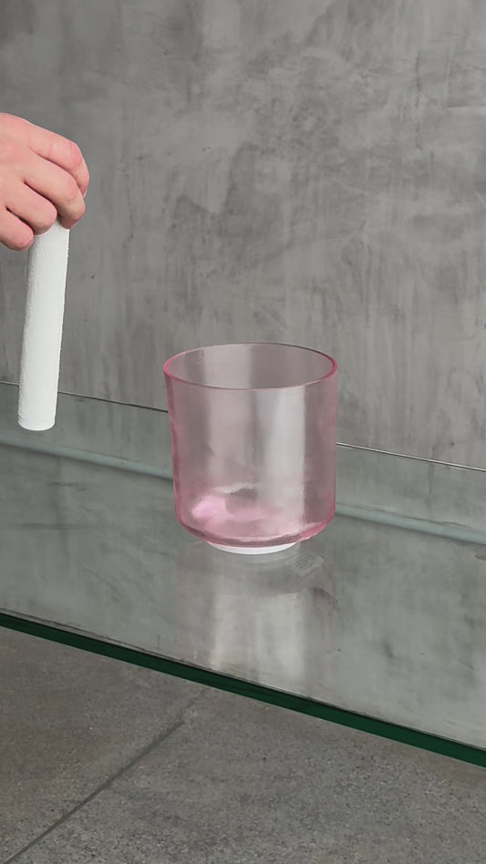 Crystal Tones 6 in C#-45 Tesseract Salt, Pink Aura Gold Chime Bowl