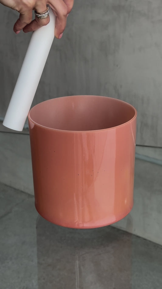 Crystal Tones 7-inch E+15 crystal singing bowl in Sedona Red Rock, sound demo video