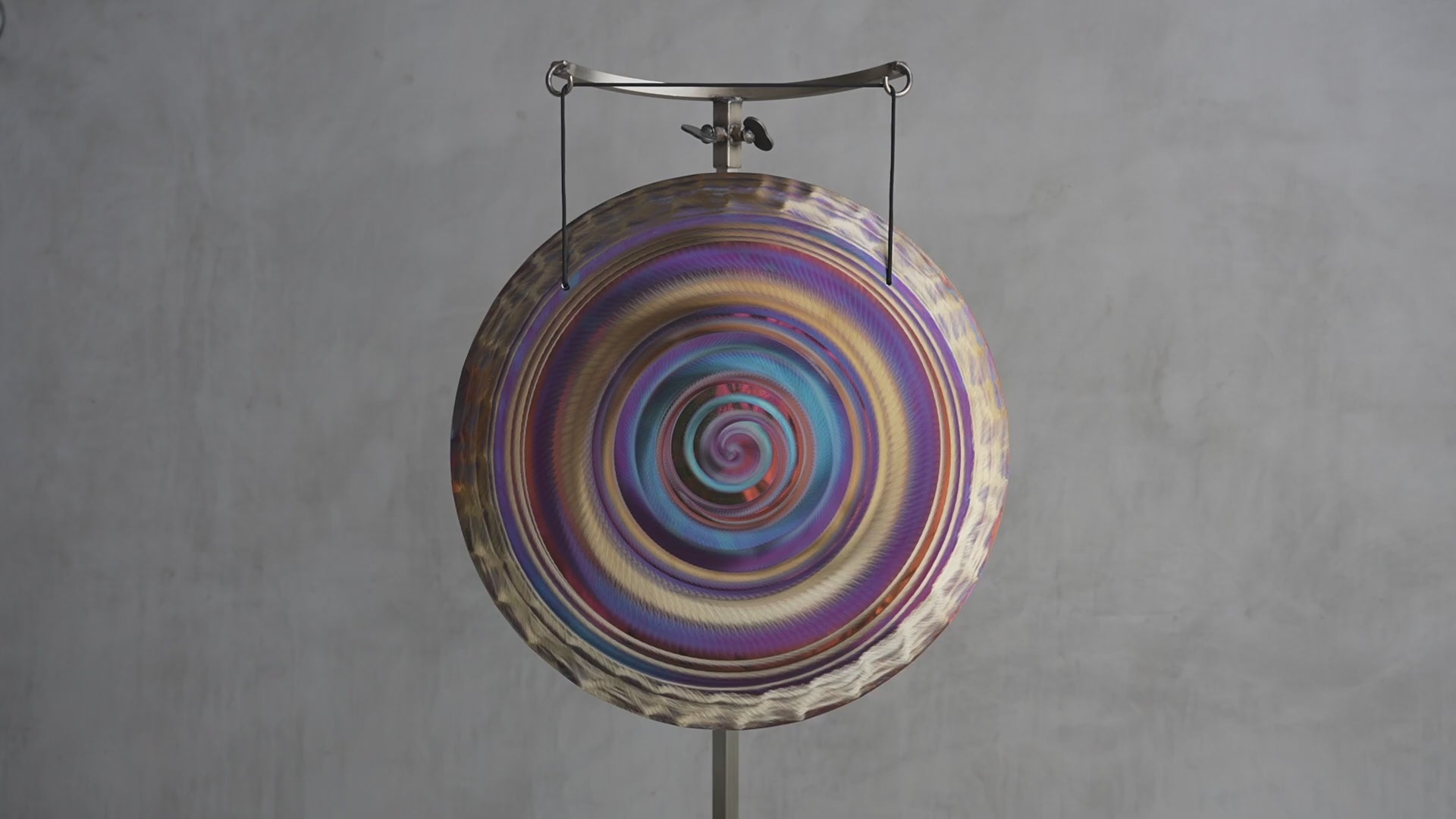 Grotta Sonora 19" Handheld Gong A#-35(2) 120Hz | 190061 sound demo
