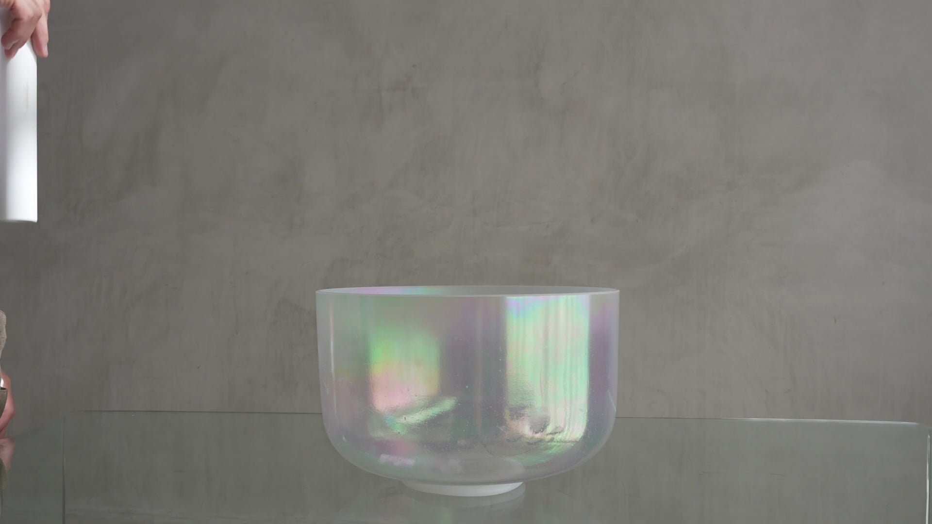 Crystal Tones Alchemy Bowl 12" F+15 Platinum, Frosted Rim Inside | 152971 sound demo