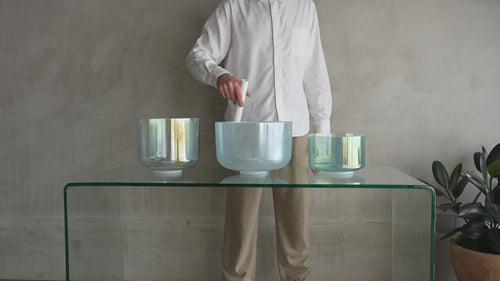 Crystal Tones Alchemy Bowl Set 205 - Intuitive Heart of the Ocean sound demo