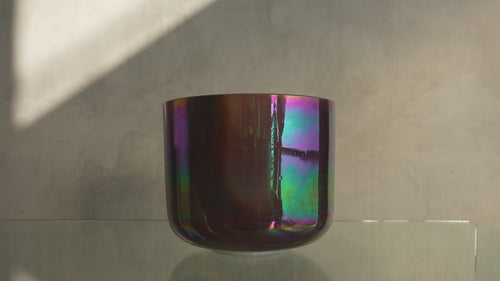 Crystal Tones Alchemy Bowl 12 in C# -10 Amethyst, Platinum Frosted Inside , Celestial Rings Bowl - 132361 sound demo