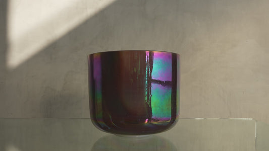 Crystal Tones Alchemy Bowl 12 in C# -10 Amethyst, Platinum Frosted Inside , Celestial Rings Bowl - 132361 sound demo