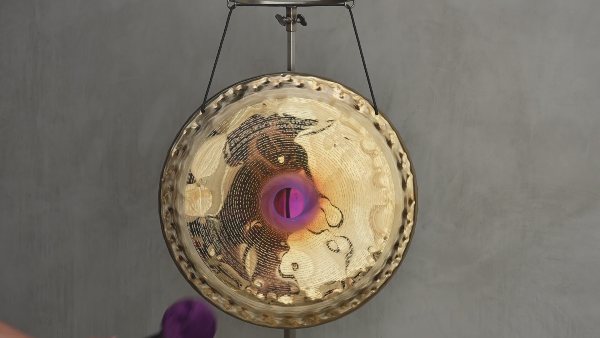Grotta Sonora 26" DEEP GONG - D#+45 80hz sound demo