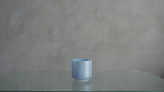 Crystal Tones Alchemy Bowl 6 in B+10 Egyptian Blue, White Light Angel Gold Frosted Inside Bowl - 115350 sound demo