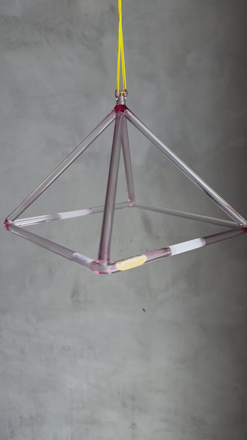 Crystal Tones 11 in G#-10 Pink Aura Gold Pyramid
