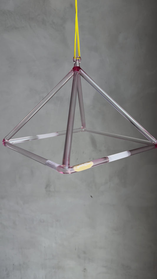 Crystal Tones 11 in G#-10 Pink Aura Gold Pyramid